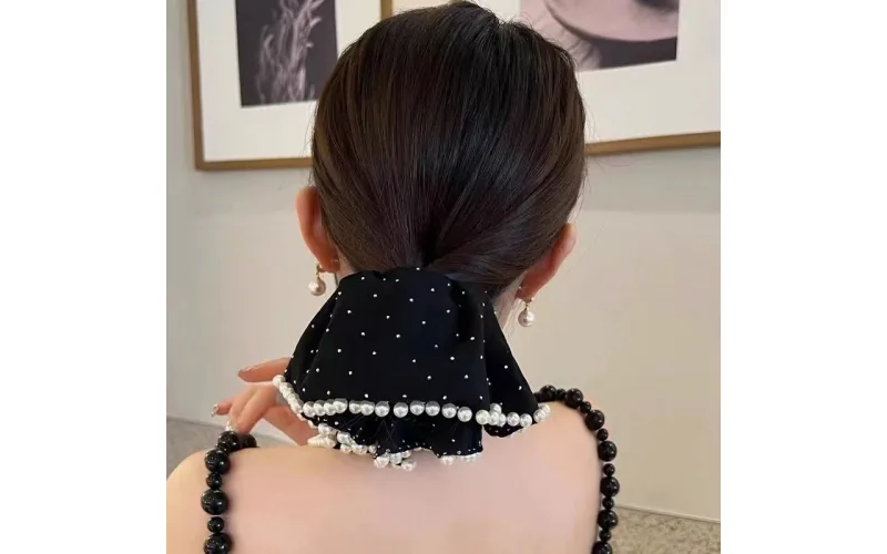 St Future Recycled Chiffon Oversized Bow Scrunchie Collection