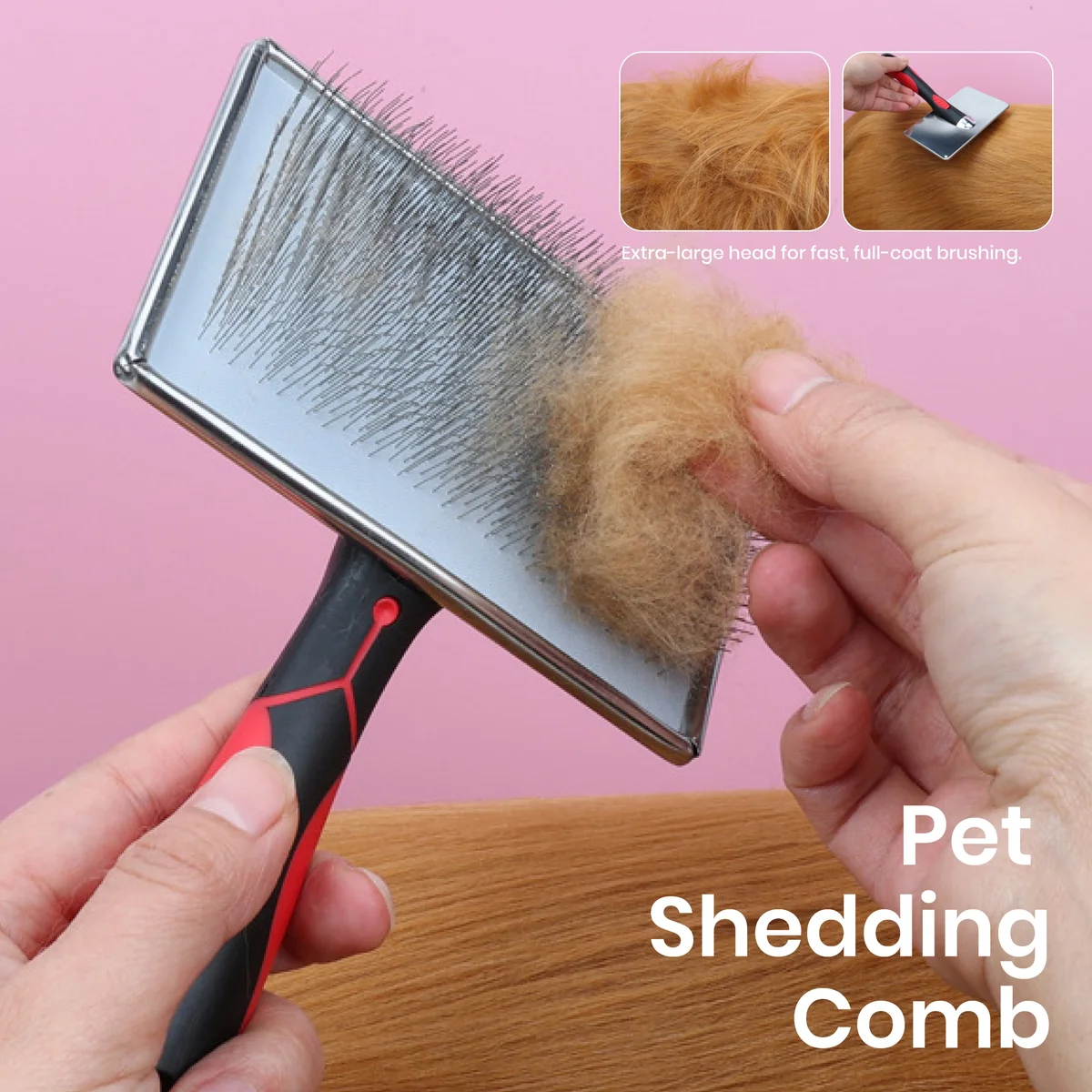 Extra-Large Angled-Pin Pet Slicker Brush