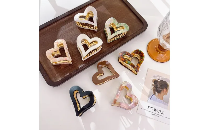 St Future Heart-Shaped Acetate Claw Clip Collection