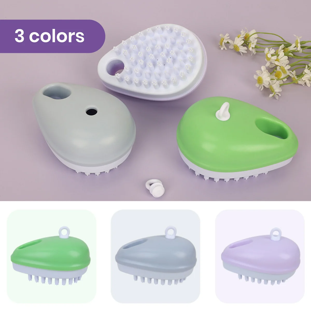 St Future Multi-Functional Pet Wash Brush with Shampoo Dispenser
