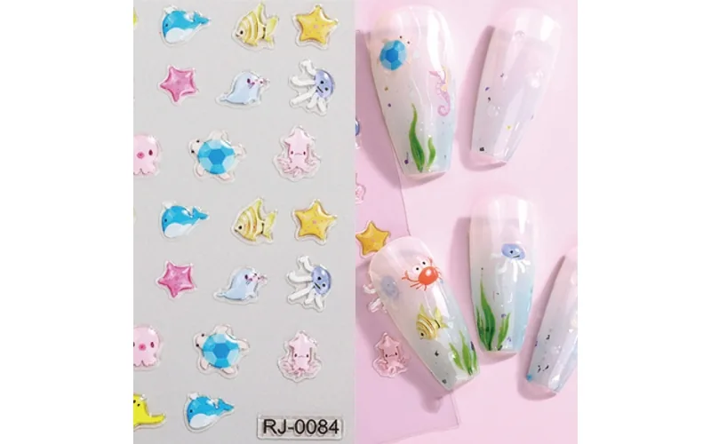 St Future 5D Embossed Nail Art Stickers