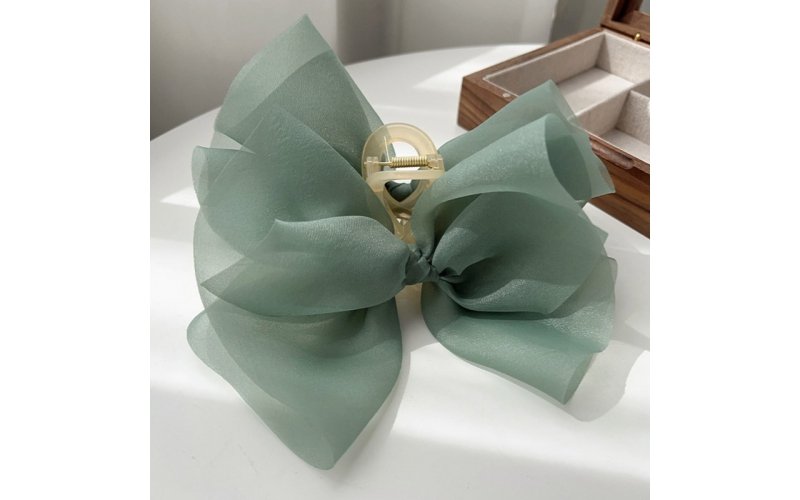 Sheer Mesh Bow Claw Clip