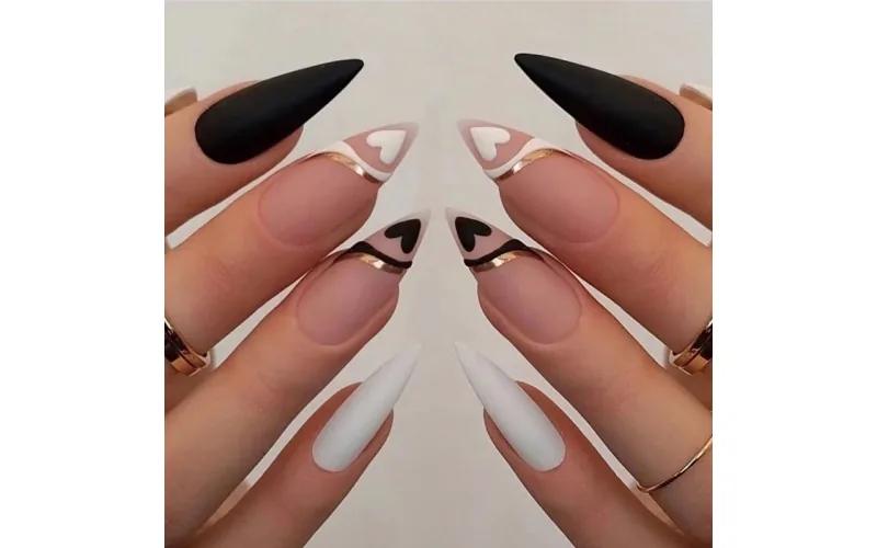 St Future Red & White Valentine Nail Art Press-On Nails