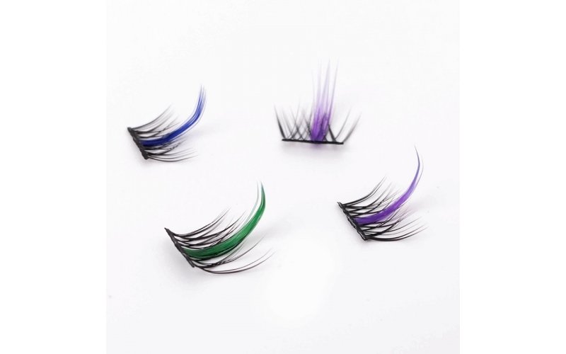 Mixed-Color DIY Cluster Lashes