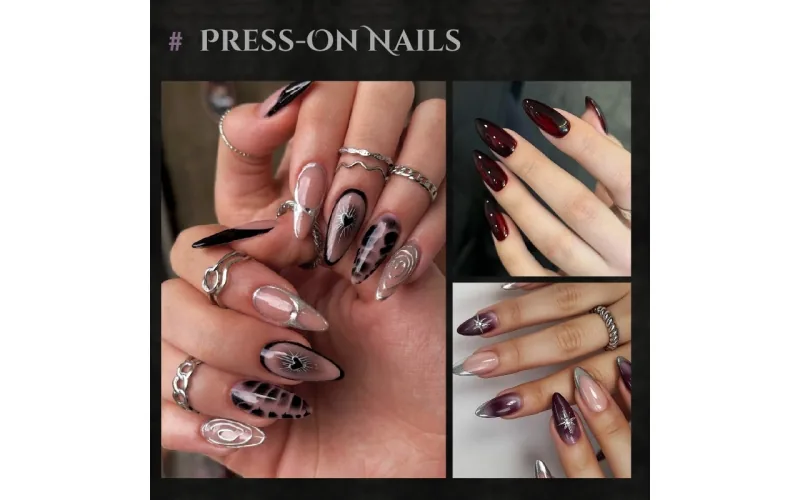 St Future Nocturne Veil Gothic Press-On Nails