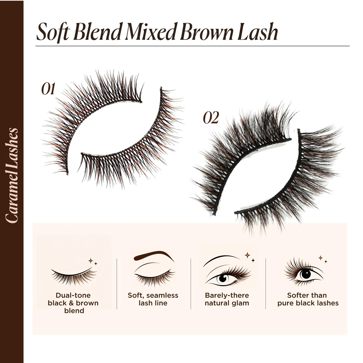 St Future Caramel Brown Cluster Lash Kit
