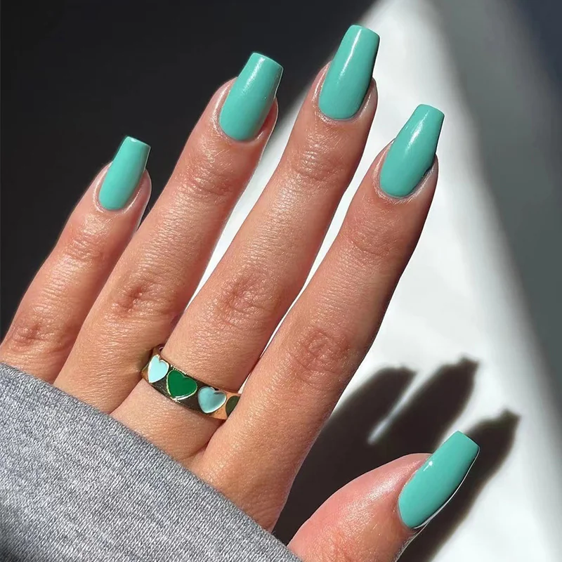St Future Bright Color-Block Spring Press-On Nails