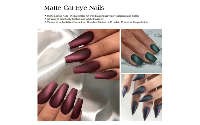 St Future Enchanted Cat-Eye Feline Glamour Press-On Nails