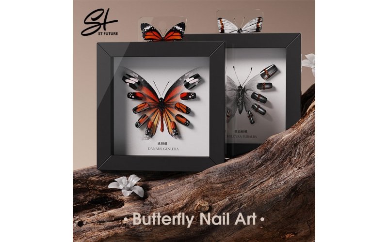 St Future Butterfly-Inspired Art Press-On Nails