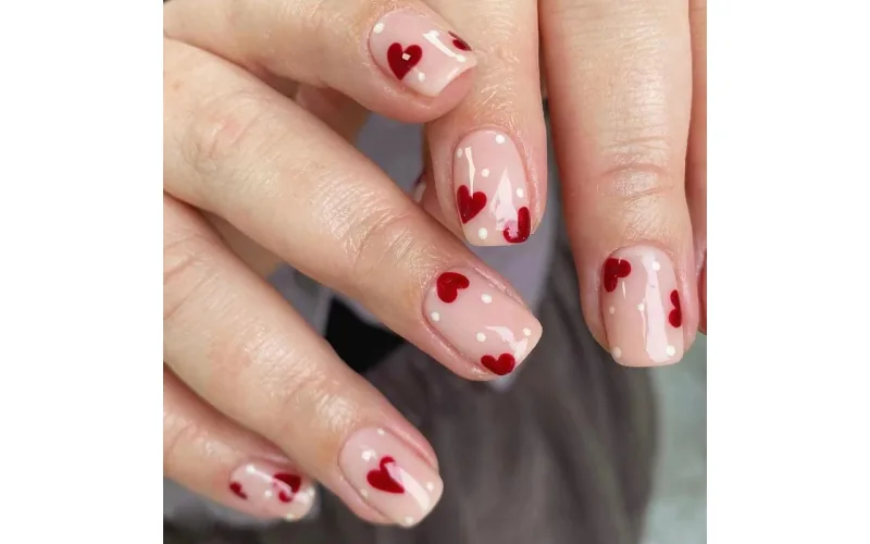 St Future Red & White Valentine Nail Art Press-On Nails