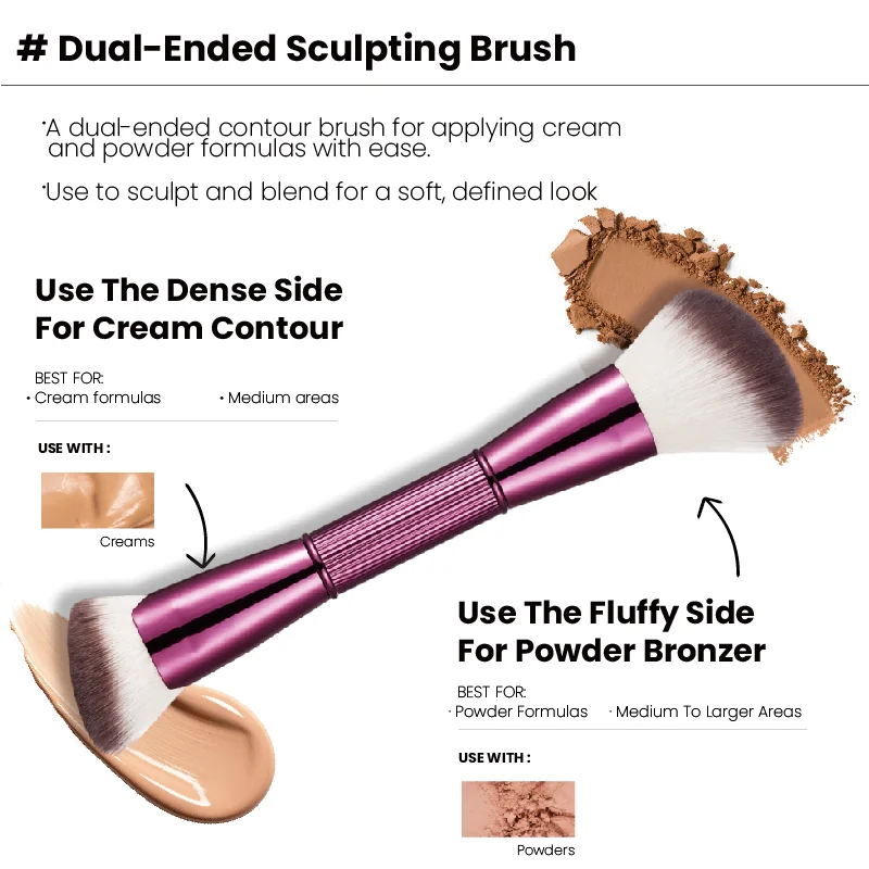 St Future Collection de pinceaux de maquillage Berry Noir Modern-Line
