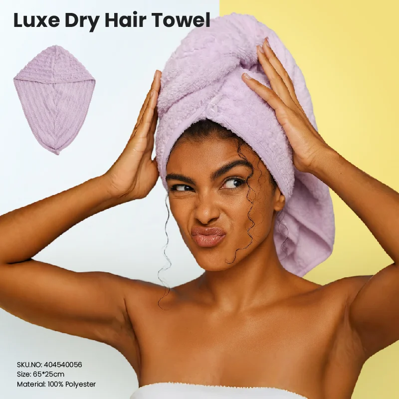 St Future Super-Absorbent Quick-Dry Hair Towel with Locked Edges