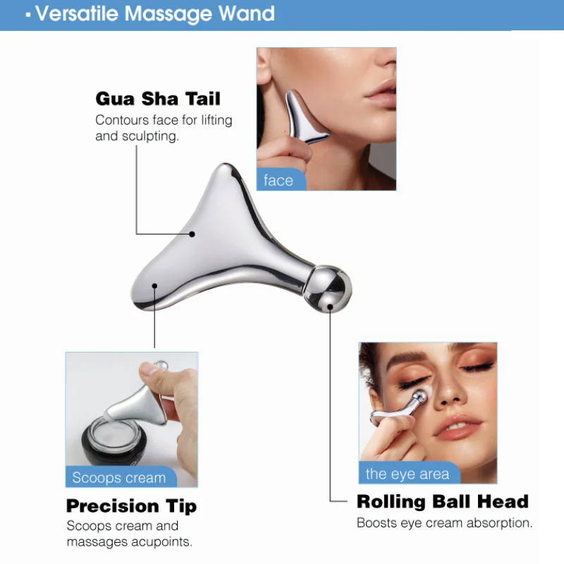 St Future 4-in-1 Gua Sha Metal Massage Tool