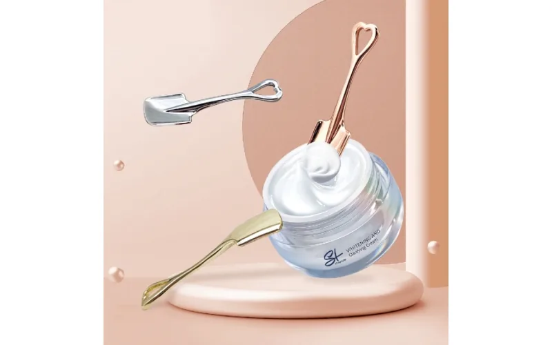 St Future Masajeador de metal Herramienta para masaje de ojos Herramienta para masaje de ojos Espátula de crema Herramienta de masaje facial de metal Herramienta de masaje facial de metal Rodillo de masaje de ojos Rodillo de masaje de ojos Latón Guasha Rose Quartz Eye Ma
