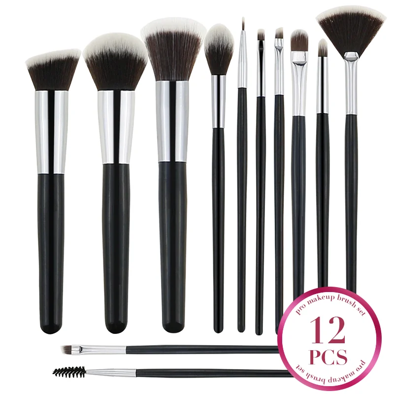 St Future Juego de brochas de maquillaje básico de 12 piezas