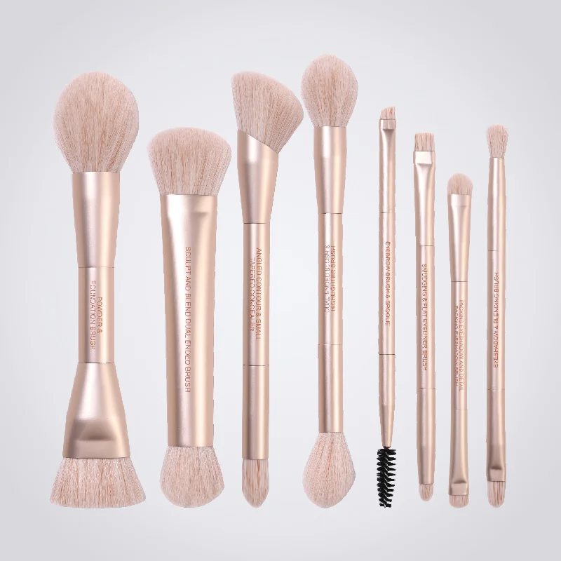 St Future Champagne Luxe Dual-Ended Brush Set