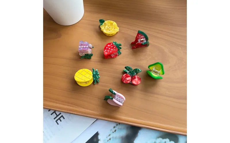 St Future Acetate Mini Fruit Hair Claw Collection