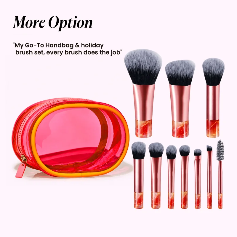 St Future Juego de brochas de maquillaje de doble punta Mist Luxe