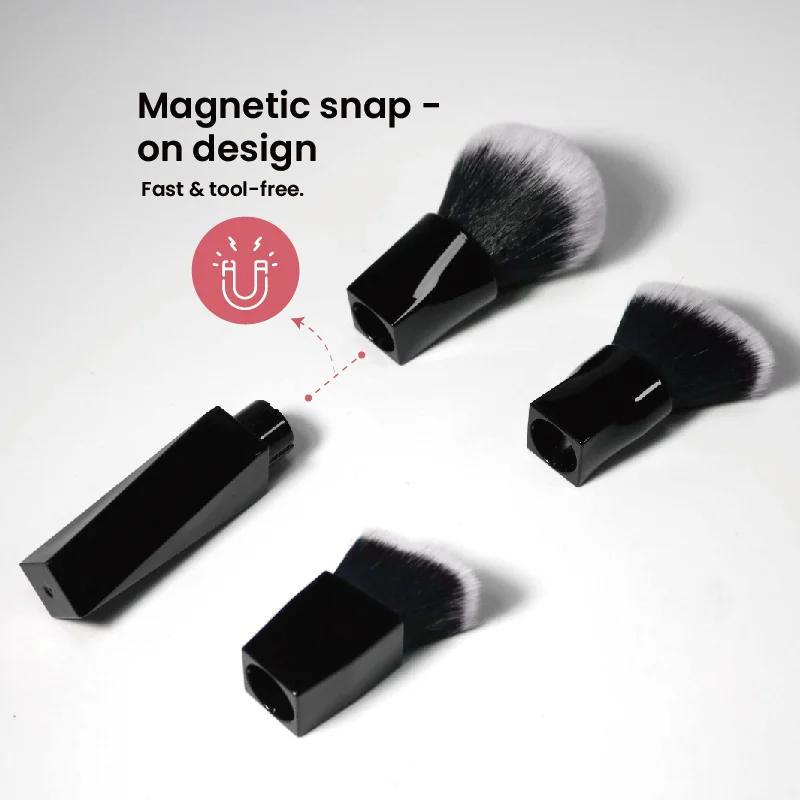 St Future 3-in-1 Magnetic Quick-Switch Makeup Brush Set