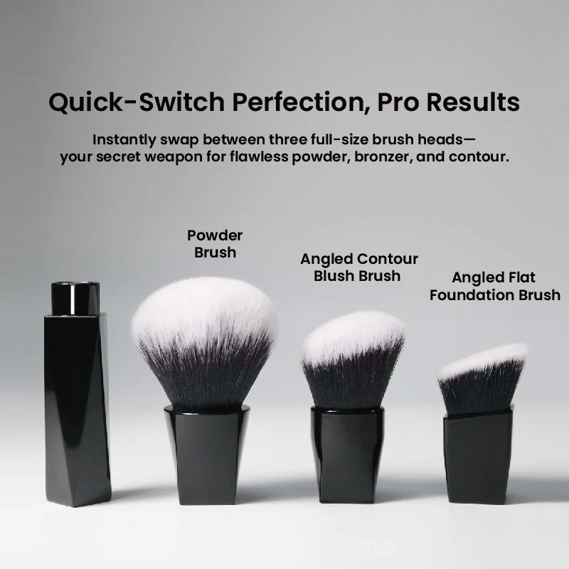 St Future 3-in-1 Magnetic Quick-Switch Makeup Brush Set