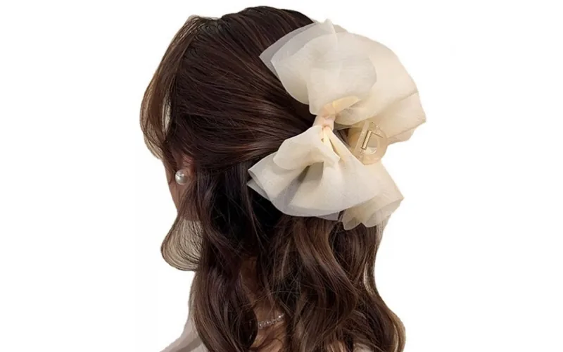 St Future Sheer Mesh Bow Claw Clip