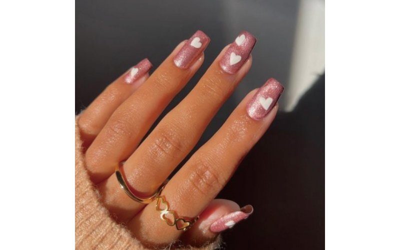 Jewel-Tone Cat-Eye Press-On Nails