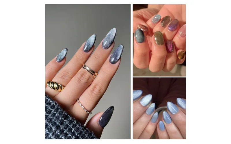 St Future EnchantedCollectionCat-Eye French Geometric Cat's Eye Nail French Geometric Cat's Eye Nail Crystal Cat Eyes French Cat-Eye Nails Matte Cat-Eye Nails  Printed Cat Eye Nails Holographic Cat Ey