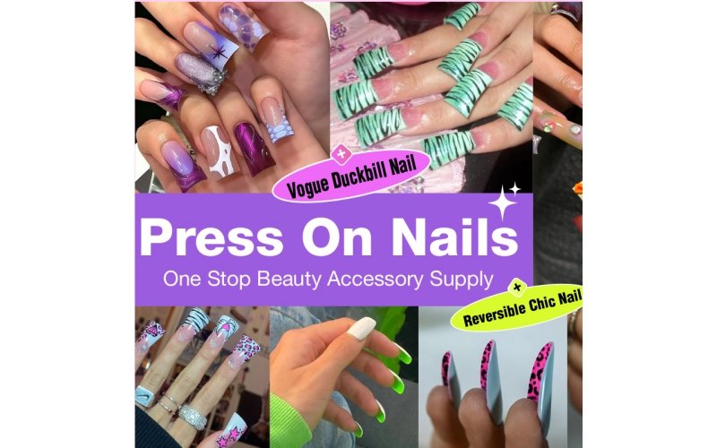 Reversible Duckbill Press-On Nails