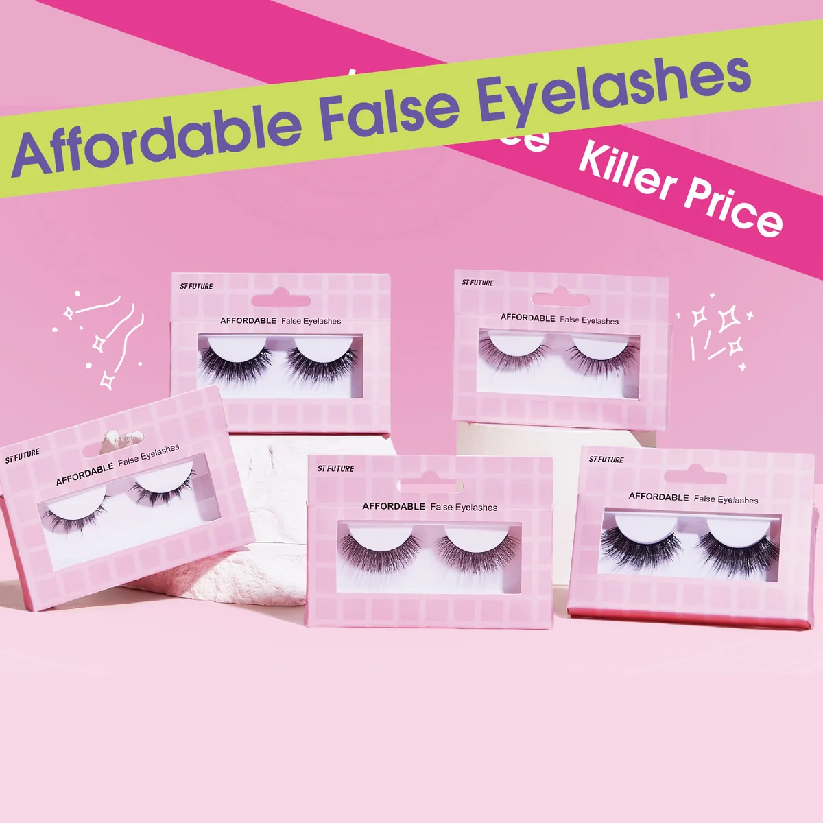 St Future Budget-Friendly Natural-Volume Strip Lashes