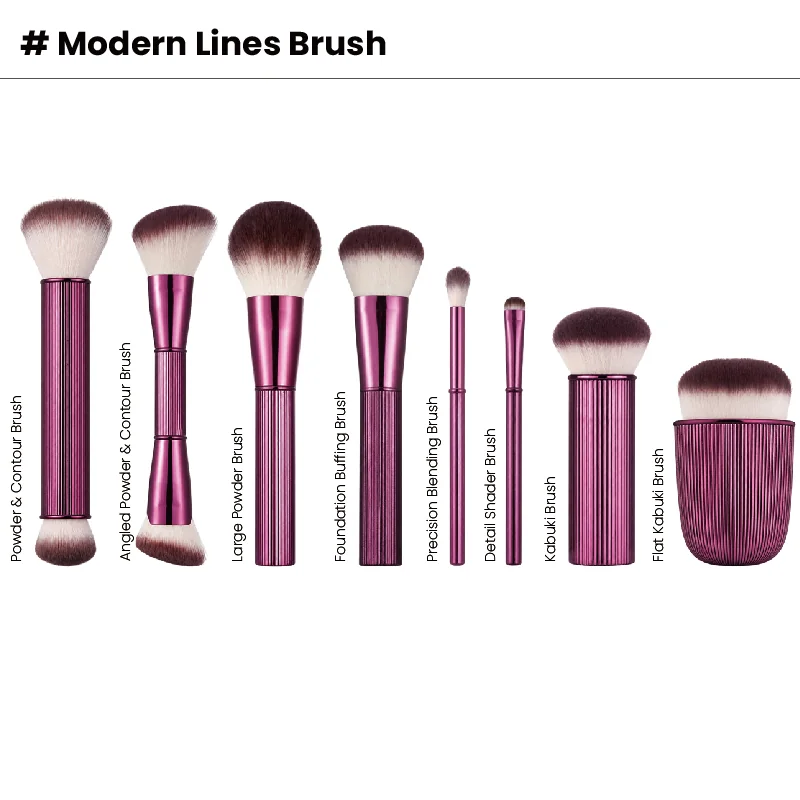 St Future Collection de pinceaux de maquillage Berry Noir Modern-Line