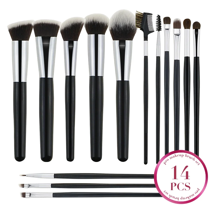 St Future Juego de brochas de maquillaje esenciales de 14 piezas