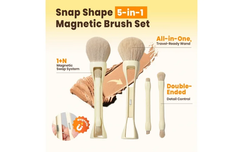 St Future Colección de brochas de maquillaje modulares magnéticas todo en uno