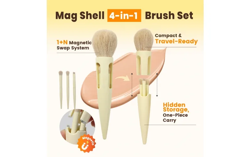 St Future Colección de brochas de maquillaje modulares magnéticas todo en uno