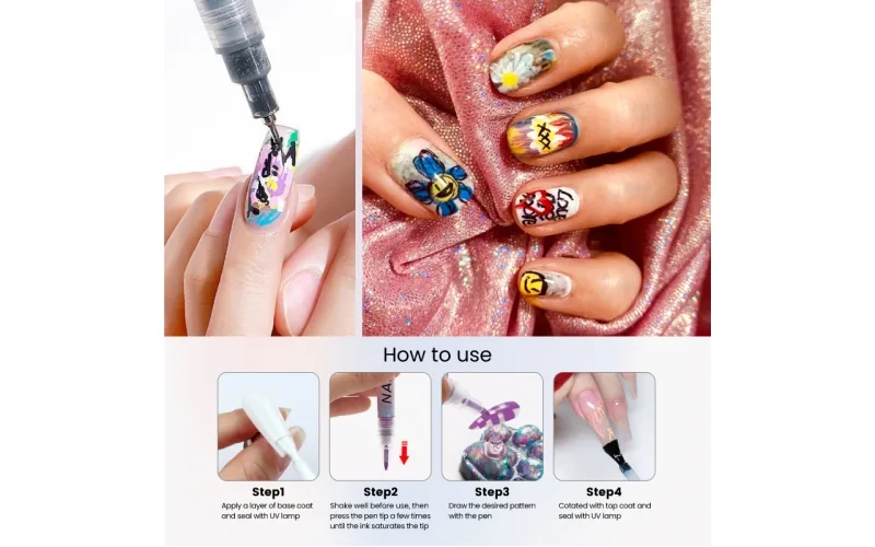St Future NAILART GRAFFITI PEN colorido Uñas Art Graffiti Pen METALLIC Uñas Art Pen AIR COJÍN CROMADO Uñas Powder Pen fabricante proveedor de fábrica