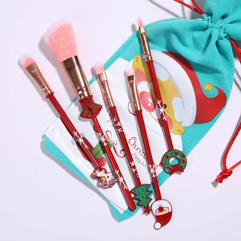 St Future Ensemble de pinceaux de maquillage sur le thème de Noël