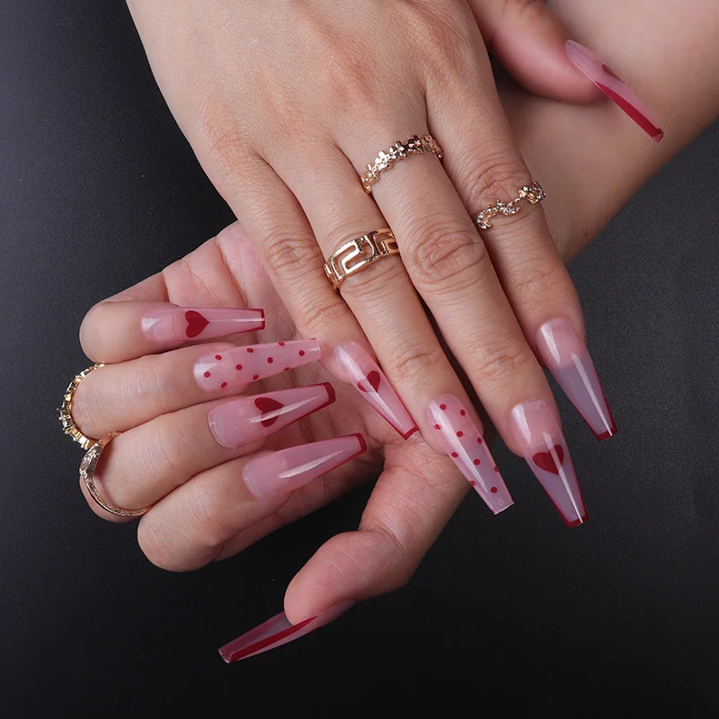 St Future Valentine's Day Themed Artificial Nails Variety of Styles, Custom Shapes,