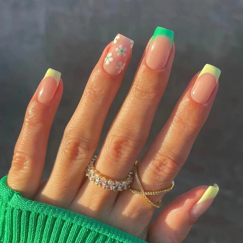 St Future Minimalist Neon French Press-On Nails