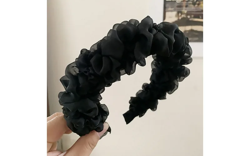 St Future Colección francés Satin Scarf-Bow Headband