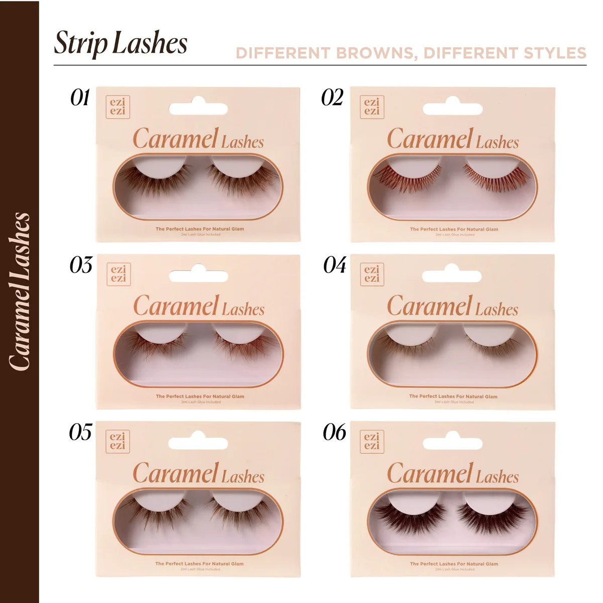 St Future Caramel Brown Cluster Lash Kit