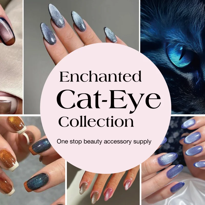St Future EnchantedCollectionCat-Eye French Geometric Cat's Eye Nail French Geometric Cat's Eye Nail Crystal Cat Eyes French Cat-Eye Nails Matte Cat-Eye Nails  Printed Cat Eye Nails Holographic Cat Ey