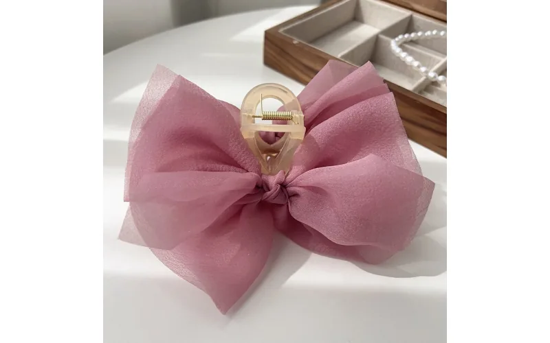 St Future Sheer Mesh Bow Claw Clip