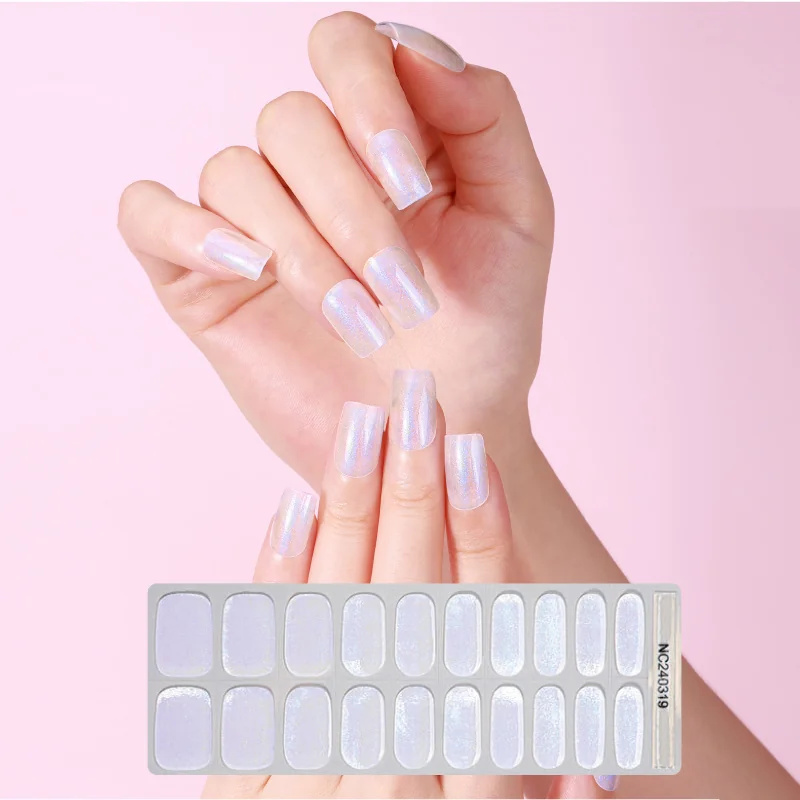 St Future Tiras de uñas de gel semicurado de ojo de gato