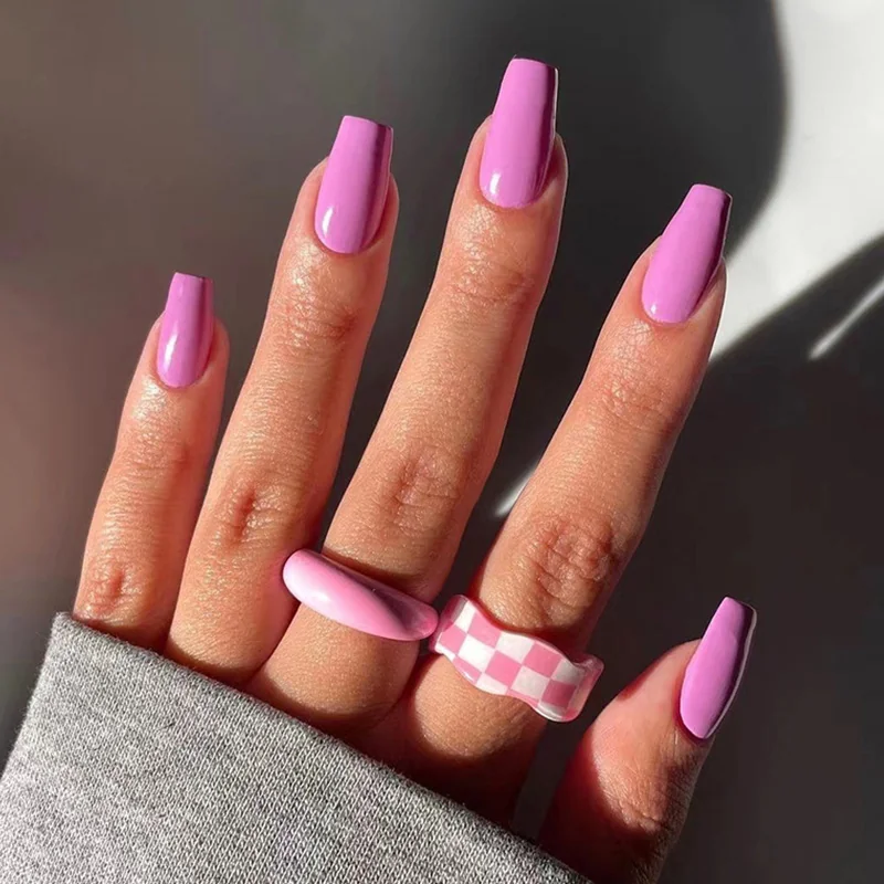 St Future Bright Color-Block Spring Press-On Nails