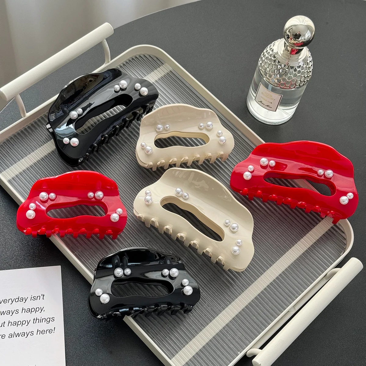 St Future Pearl-Accent Acetate Claw Clip Collection