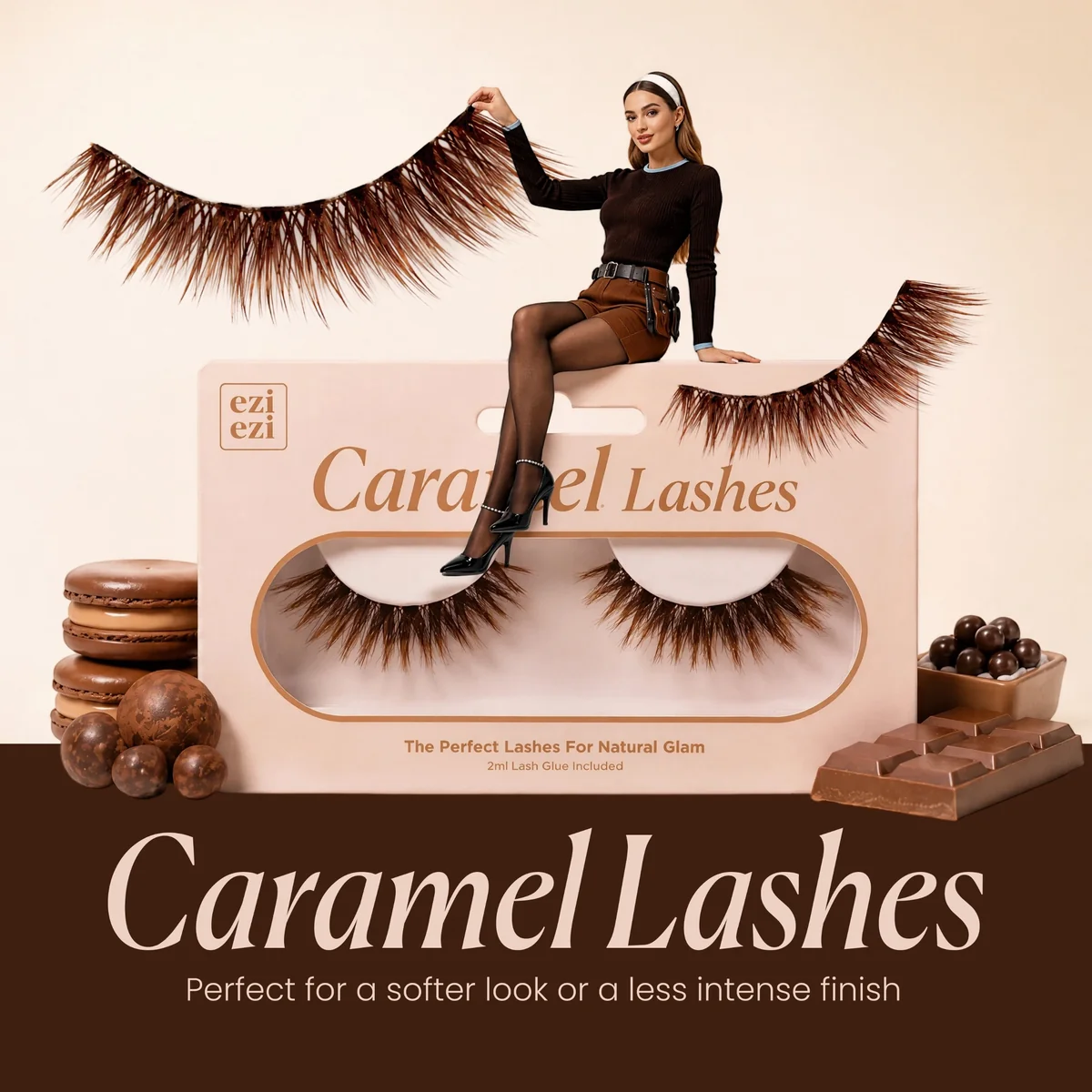 St Future Caramel Brown Cluster Lash Kit