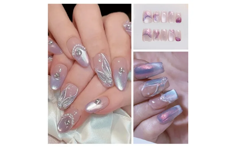 St Future Enchanted Cat-Eye Feline Glamour Press-On Nails