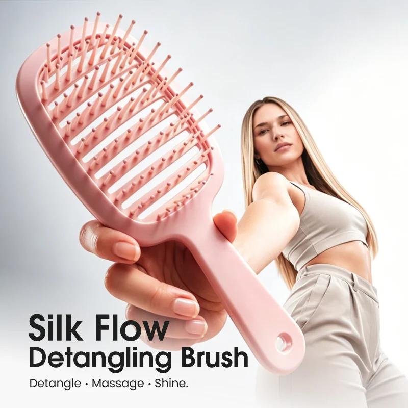 TPEE Silk-Flow Detangling & Scalp-Massage Brush