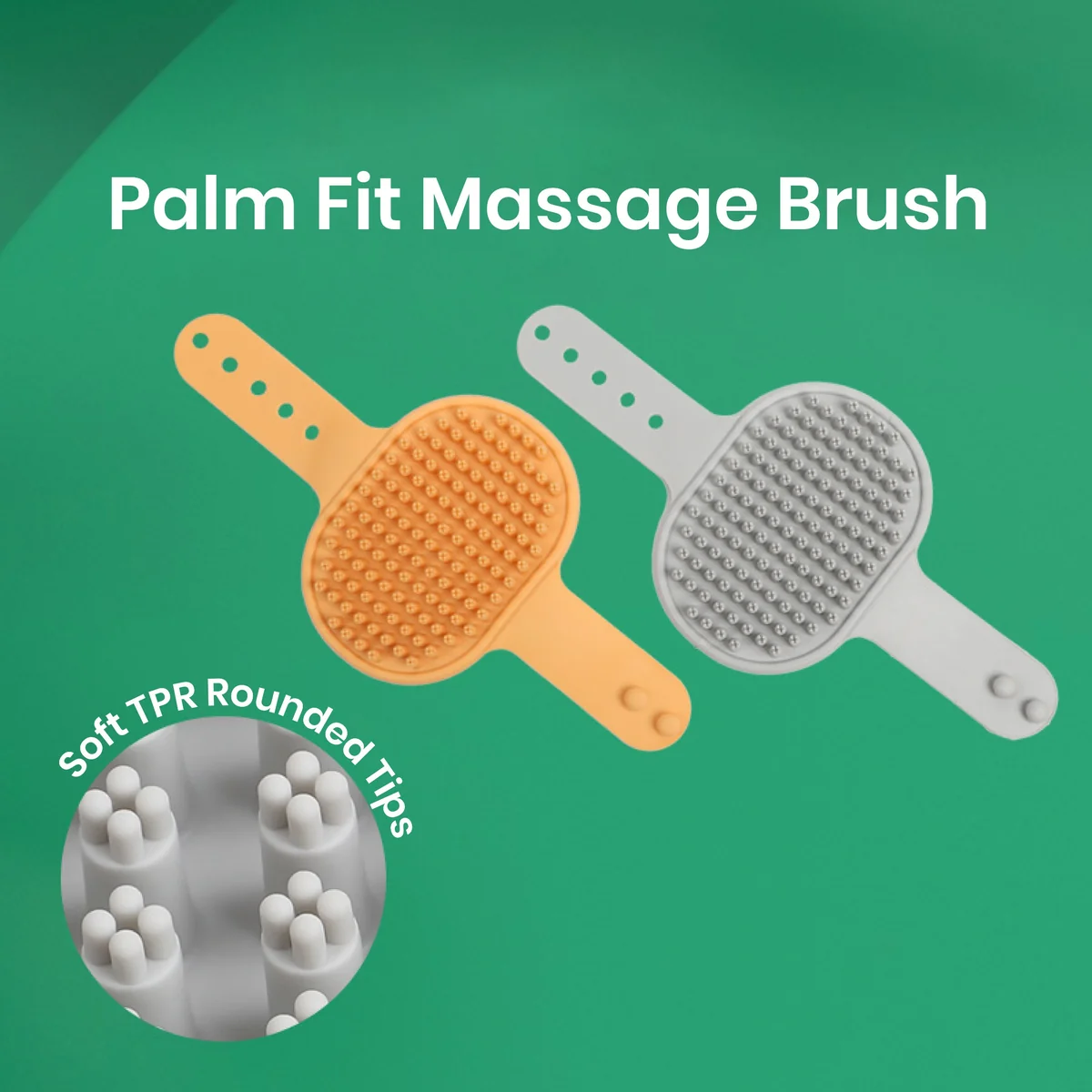 Soft-TPR Palm-Fit Pet Massage Brush
