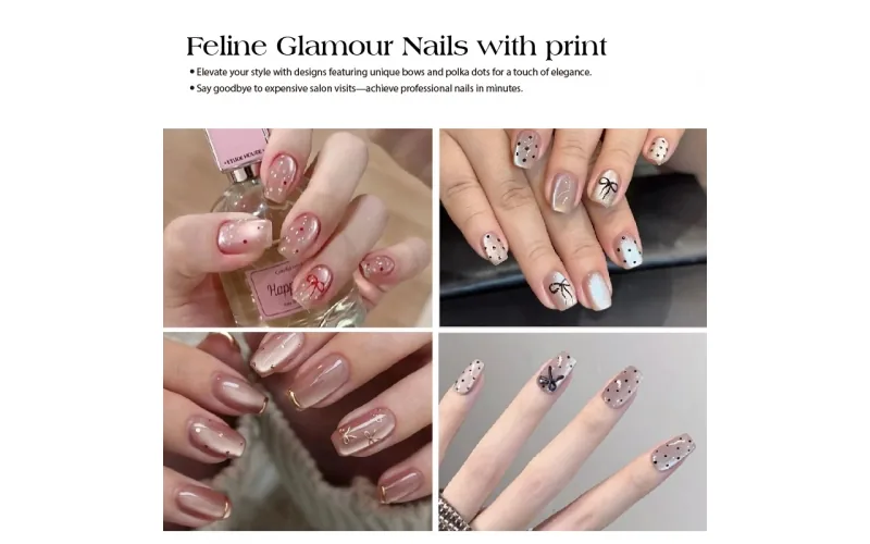 St Future Enchanted Cat-Eye Feline Glamour Press-On Nails