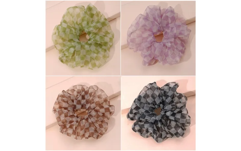 St Future Collection Recycled Chiffon & Organza Scrunchie
